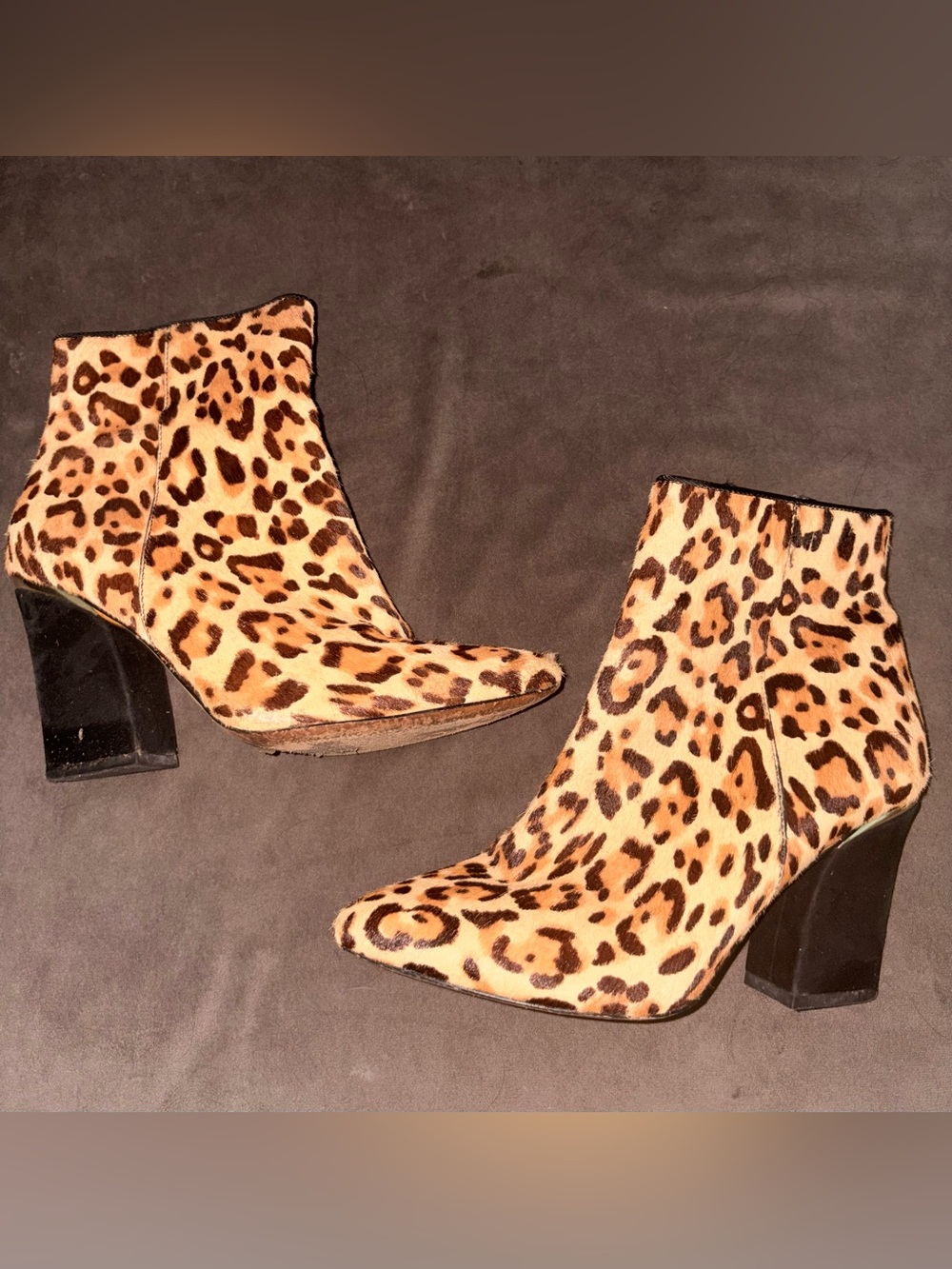 Antonio Melani Leopard Print Ankle Boots
